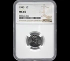 1943 Lincoln Wheat Steel Cent NGC MS 65 #5835644-224