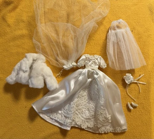 Vintage 6 Piece Handmade Barbie Wedding Set