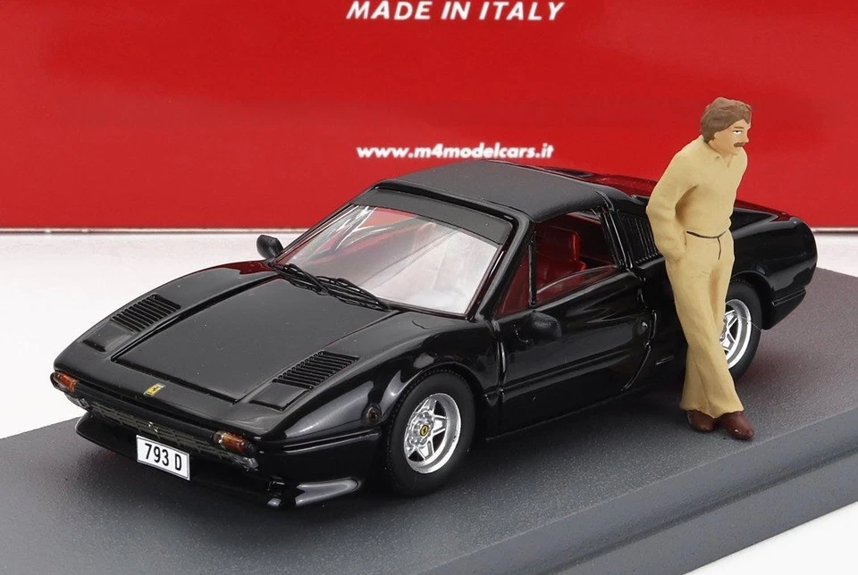 1/43 BEST MODEL FERRARI 308 GTS 1982-PERSONAL CAR KEKE ROSBERG WITH FIGURE BLACK - Immagine 2 di 2