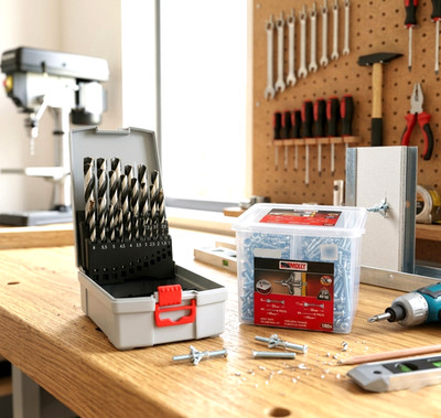 BOSCH HSS PointTeQ 25tlg Set + MOLLY Metallspreizdübel Mix 100 Stk.