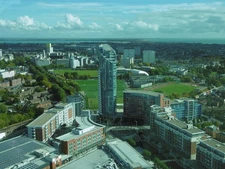 Photo A3 View towards Hayling Island from the Spinnaker Tower Portsmouth c2016