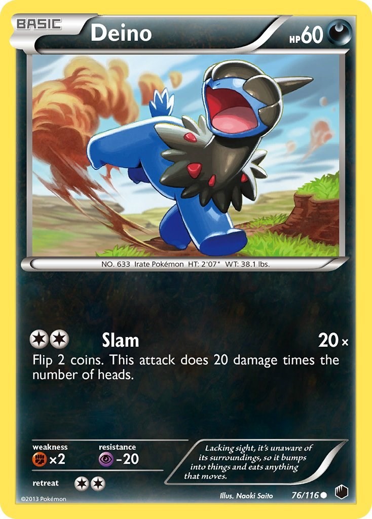 Deino (76) (76/116) Common NM PLF Plasma Freeze Pokemon TCG