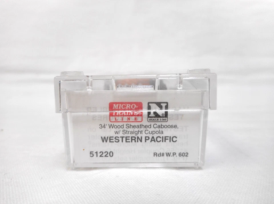 Micro-Trains Line N Scale 51220 Western Pacific #602 34' Wood Sheathed Caboose - Image 2 of 3