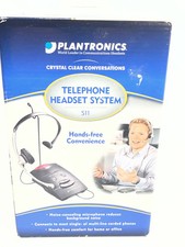 NEW IN SEALED BOX. Plantronics S11 Telephone Headset Silver Black Headband
