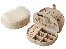 Travel Jewelry Case for Women Girls, Jewelry Box Small PU Leather Portable Je...