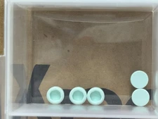 LEGO Parts - Light Aqua Tile, Round 1 x 1 - No 98138 - QTY 5