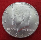 1964 D Kennedy Silver Half Dollar - Circulated - Actual Coin O22