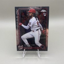 Topps 2025 Chrome Update James Wood Rookie Debut Nationals USC95 Batting Card