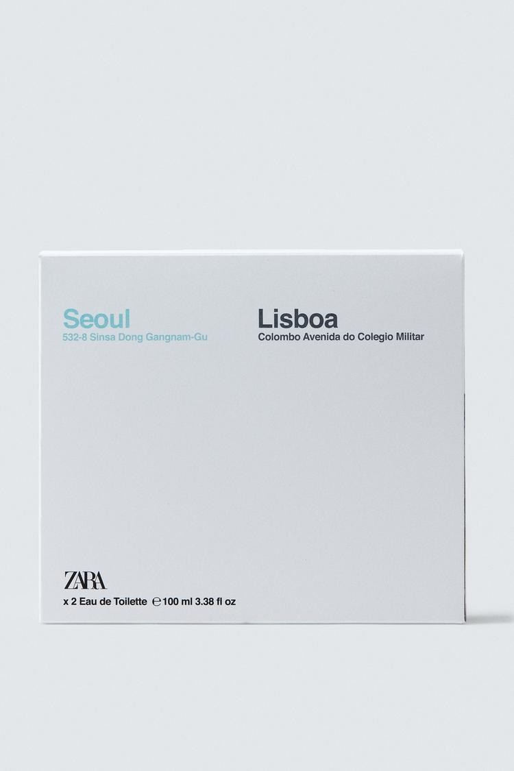 ZARA SEOUL & LISBOA Fragrance Men Duo Set 2 x 100ml EDT Spray