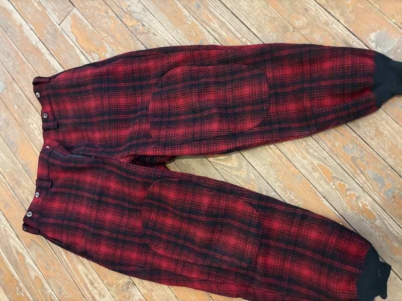 Vintage Woolrich Pants Red Buffalo Plaid Hunting Wool