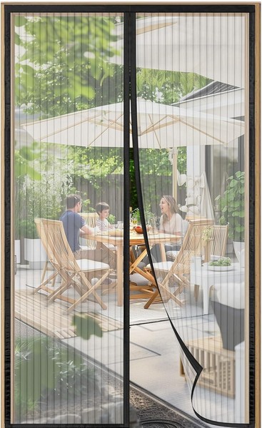 Magnet Fliegengitter TüR 95X205Cm Insektenschutz BalkontüR Ohne Bohren Schwarz-image