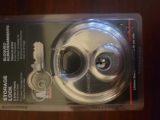 Disc Locks, Heavy Duty Steel Keyed Padlock Round Disc Locks for Storage 80mm