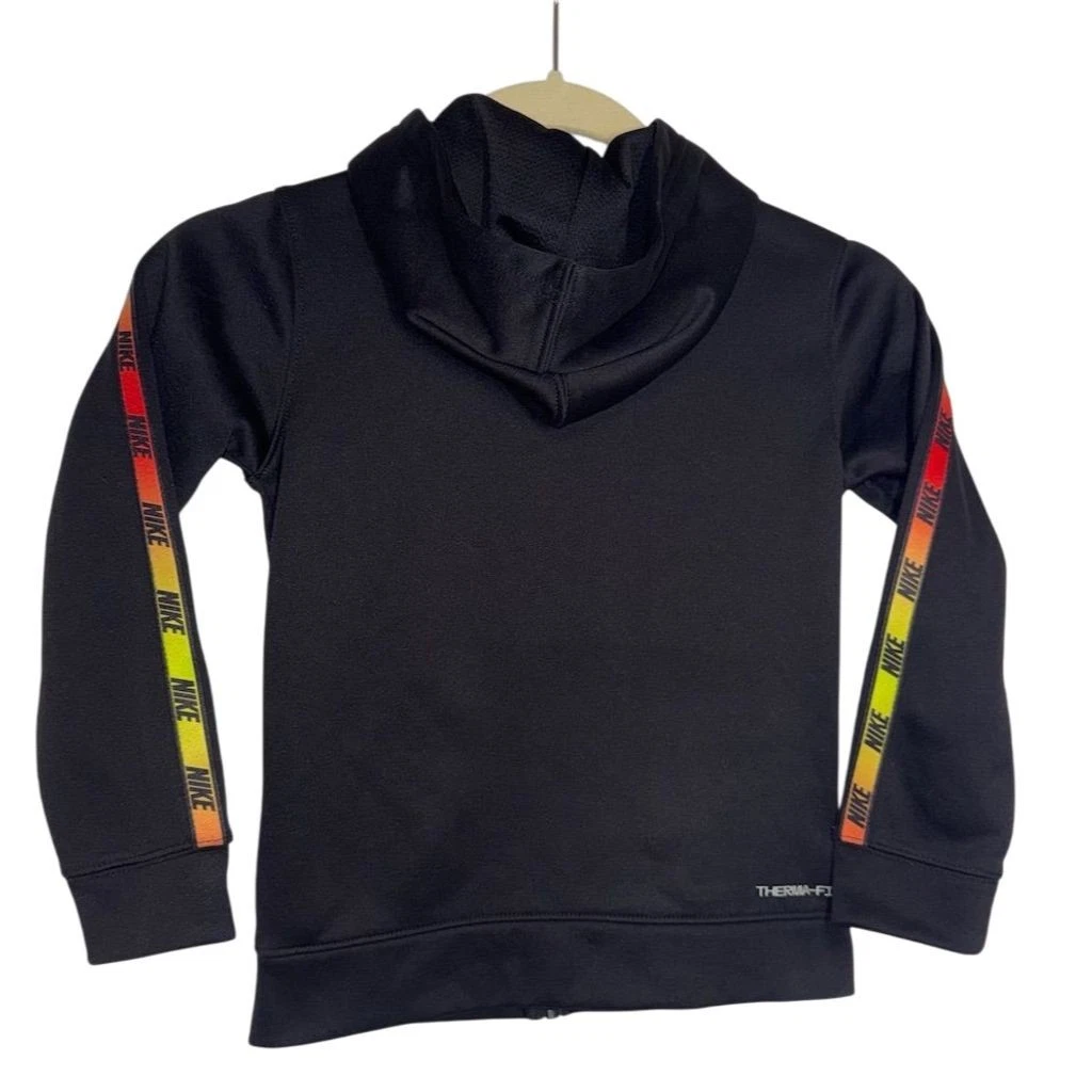 VETEMENTS Felpa con cappuccio Nike Youth full zip nera taglia 6 7 anni vestibilità termica manica lunga