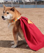 Handmade Anime Superman Superdog Krypto Cosplay Cloak Dog Pet Cape Halloween New