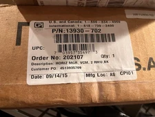 Chatsworth Products 13930-702 Velocity Horizontal Cable Manager, 2 RMU, Black