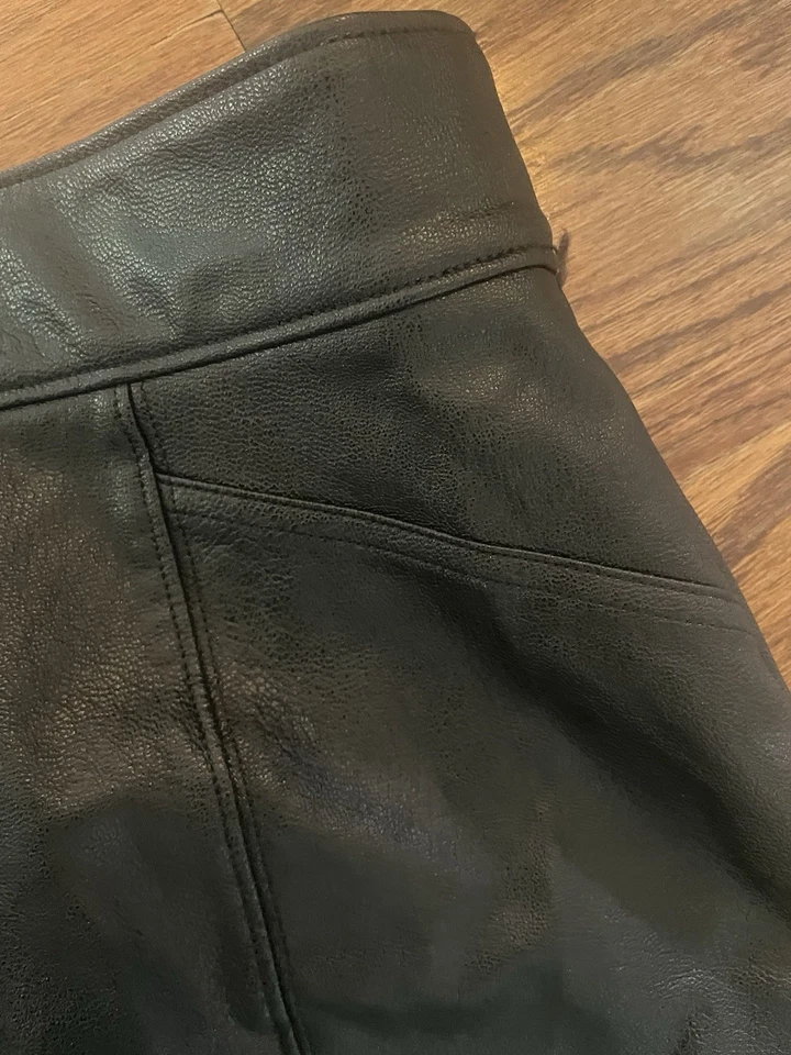Spank Small Black Faux Leather Skater Skirt with Flare. Great Condition - Image 3 of 4