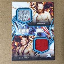 2025 Topps Exalted WWE Chad Gable / Sami Zayn #RR-ZG Rivaled Relics Aqua #/99