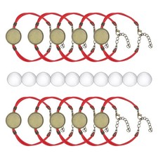 Bracelet Blanks for Jewelry Making 10pcs 20mm Red/Bronze