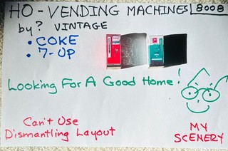 HO VENDING MACHINES Coke & 7 Up Vinyl Wrap Vintage (8008)