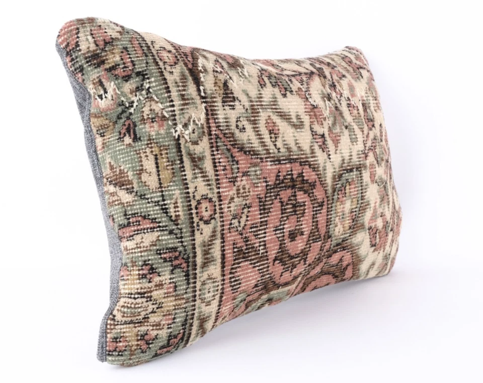 Jute Cushion Cover Home Deco Vintage Throw Case Rectangle Kilim Pillow Handmade - Image 3 of 4
