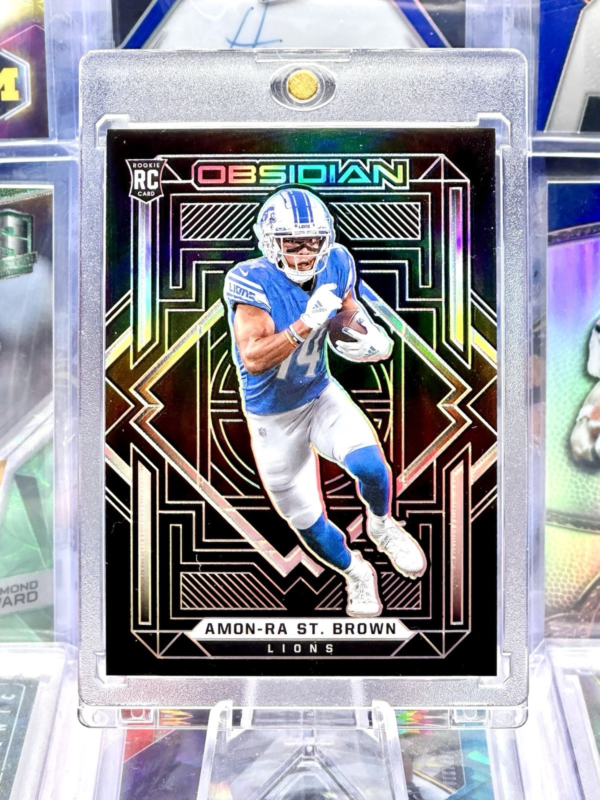 2021 Obsidian Rookie RC Silver Prizm SP #134 Amon-Ra St. Brown Detroit Lions