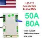 JBD Smart BMS 10S-17S 36V 48V 60V 50A 80A Li-ion Battery Common Port w/Balance