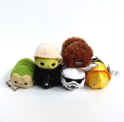Disney Mini tsum tsum Star Wars Characters Plush 3.5'' Lot of 6 NWT