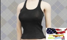 1/6 women black tank top vest classic for 12" female figure phicen kumik ❶USA❶