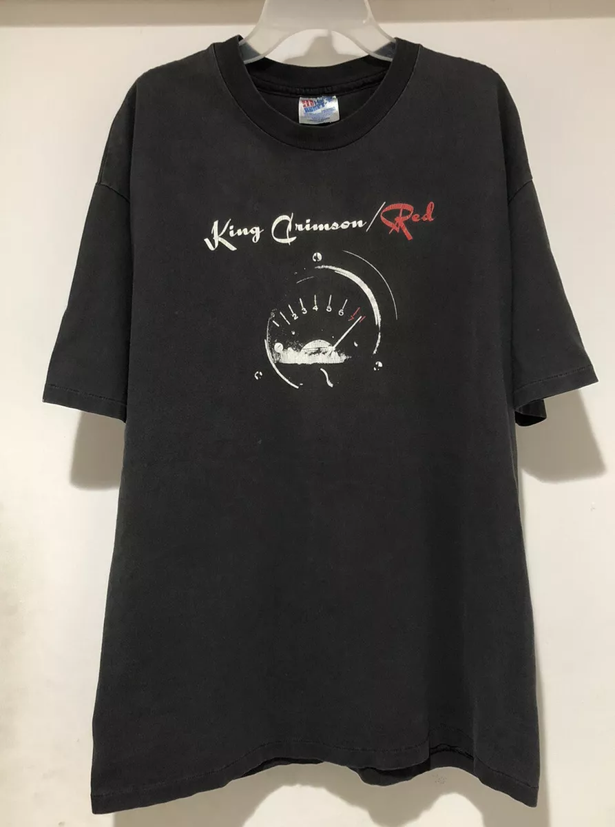 Vintage 90s King Crimson Red T Shirt XL Procol Haram David Bowie Pink Floyd ELP