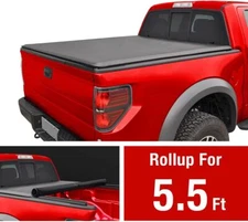For 2007-2013 Toyota Tundra 5.5FT Soft Roll-Up Truck Bed Tonneau Cover