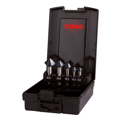 Ruko ULTIMATECUT Kegel- und Entgratsenker-Satz (DIN 335) Form C 90° HSS - 5 tlg.