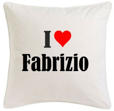 KISSENBEZUG I LOVE FABRIZIO 40CMX40CM AUS MIKROFASER