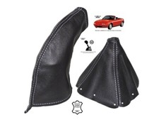 Schaltsack Handbremsmanchette Fur Mazda MX5 MK1 1989-97 Leder Naht Weiss