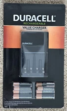 DURACELL Rechargeable Charger iON Speed 1000 w/ 6 AA and 2 AAA NiMH Batteries