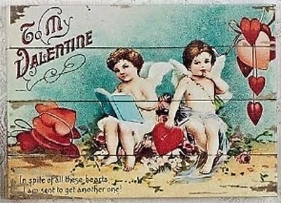 Hoff Interieur H7048C Picture Mural '' Valentine '' Stretcher 6 7/8x5 1/8in Angel