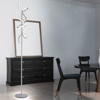 Designerleuchte Standleuchte Stehlampe Wohnzimmerlampe Geschwungen Led H 156Cm
