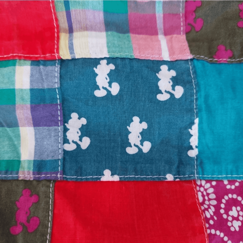Disney Parks Patchwork Mickey Mouse Quilted Multi-Colored  display picture 2