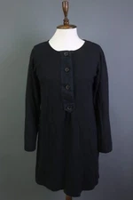 Toast Black Wool Viscose Long Sleeve A-Line Sweater Dress Size 12