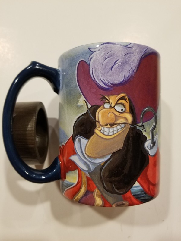 Disney Captain Hook Ceramic Coffee Tea Mug Cup - Skull Rock Peter Pan