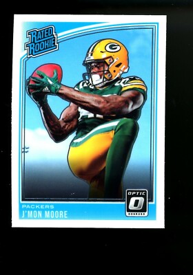 2018 Optic #182 J'Mon Moore Green Bay Packers RC Rated Rookie Card QTY