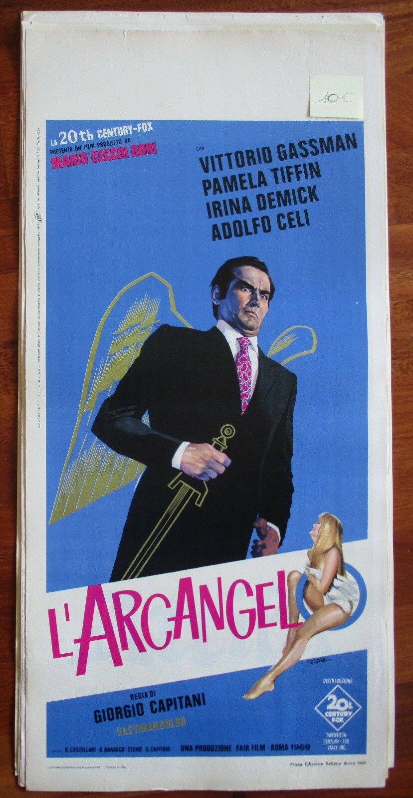 Locandina originale film L'arcangelo (1969) - Regia di Giorgio Capitani
