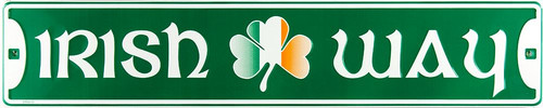 LETRERO DE CALLE IRISH WAY 24"" x 5"" METAL EN RELIEVE ST PATRICK'S DAY PADDY'S IRLANDA - Imagen 5 de 5