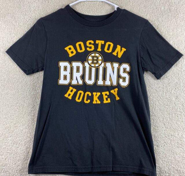 Boston Bruins Hockey T Shirt Youth Medium Black Size Medium Short Sleeve Shirt