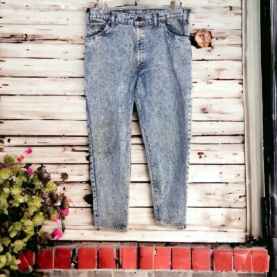 #ad Vintage Levi#x27;s Acid Washed Orange Tab 550 Relaxed Taper Jeans Denim 36 X 32 $29.00