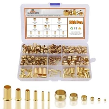 280PCS Compression Fittings kit 6 Sizes - 1/4", 3/8", 5/16", 1/2", 3/16",1/8"