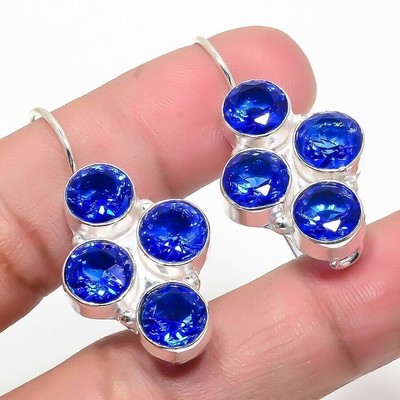 Boucles D'Oreilles En Argent Sterling 925 Pour Femme Avec Pierre