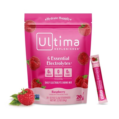 Daily Electrolyte Powder Drink Mix   Raspberry 20 Stickpacks   Hydration Pack...