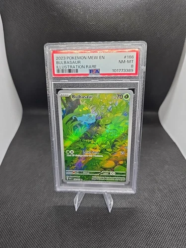 Pokémon TCG Bulbasaur Scarlet Violet-151 166/165 Holo Illustration Rare Psa 8