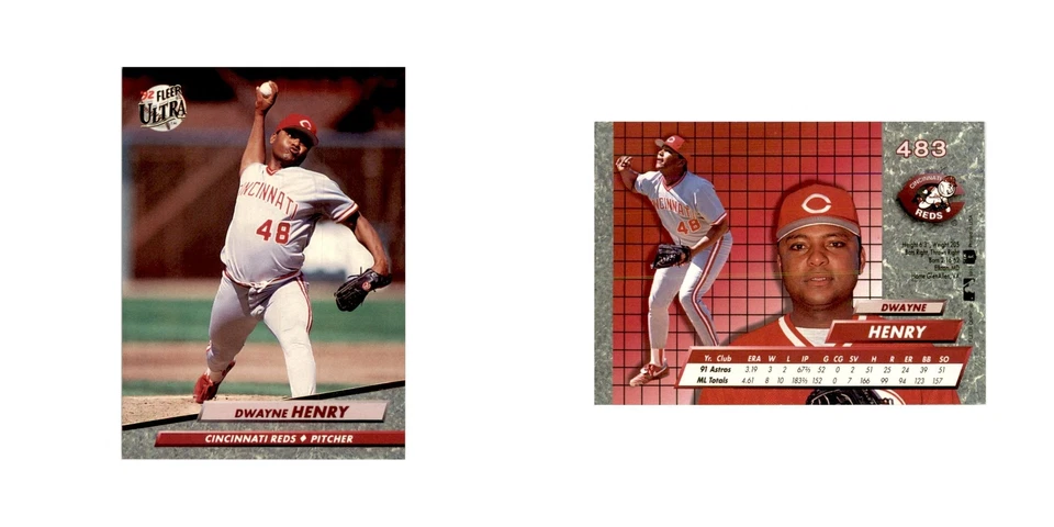 1992 Fleer Ultra Dwayne Henry Baseball Cards #483 - Image 3 of 3