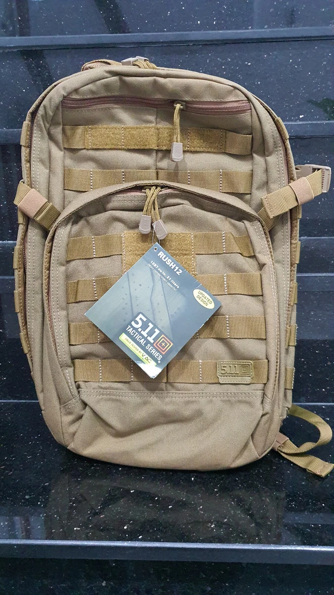 5.11 Tactical Rush 12 Backpack FDE color New With Tags ship